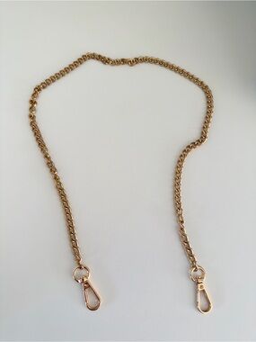 Gold Chain Strap with Lobster Clasps - shoulder bag chain
